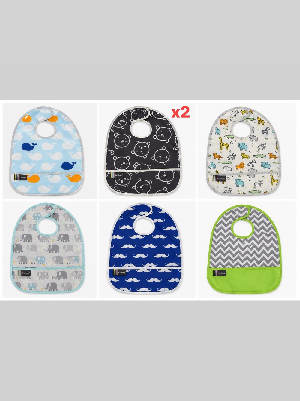 Kushies Baby Bib Set – 7 PC
